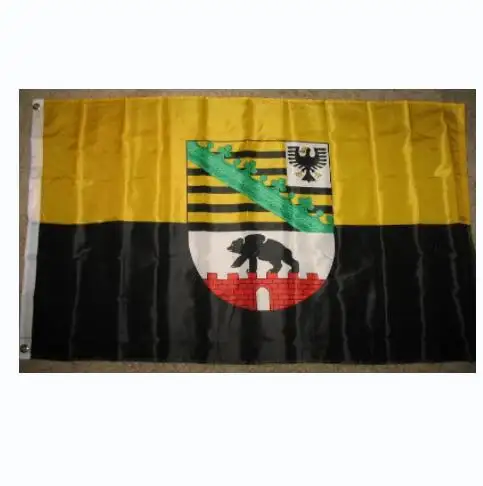 Hoge Kwaliteit 3X5 Ft Vlag Germany Saxony Anhalt Vlag Polyester Indoor Outdoor Banner