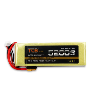 ชุดแบตเตอรี่ลิเธียมไอออนของ tcb RC Lipo 3S 4S 22.2V 5200mAh LiCoO2 35C 500รอบ-20/60C จากโรงงาน - Product Image 4