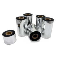 Cinta de Transferencia Térmica de Cera UC168 de Alta Negritud para Etiquetas de Papel, Cinta de Cera para Impresión Nítida y Suave para Impresoras de Etiquetas de Códigos de Barras