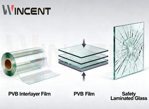 Película Intermedia de Plástico Extruido EVA PVB SGP de 0.38mm 0.76mm con Servicio de Corte para Vidrio de Seguridad Laminado Marca <span class=keywords><strong>WINCENT</strong></span> - Product Image 2