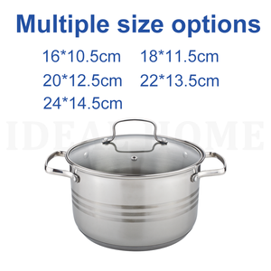 Ensemble de casseroles et poêles antiadhésives en acier inoxydable pour soupes et bouillons, compatibles induction - Product Image 2
