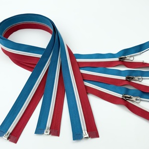 Chất lượng cao tùy chỉnh hai màu may dây kéo nylon chuỗi dài dây kéo băng cho quần áo - Product Image 3