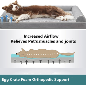 Eierkrat Schuim Hondenbed Voor Grote Honden U-Vormige Orthopedische Hondenbedden Met Afneembare Wasbare Hoes - Product Image 3