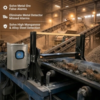 Détecteur de métaux de précision pour agrégats, haute sensibilité, pour la sécurité des convoyeurs de carrière et la protection des concasseurs, direct usine