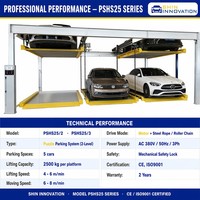 Système de stationnement intelligent PSH : Élévateur de stationnement multi-niveaux en structure acier, machine de stationnement mobile pour garage vertical résidentiel et commercial