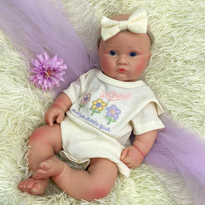 دمى أطفال واقعية من السيليكون 45 سم، دمى حديثي الولادة واقعية بجسم كامل من السيليكون البلاتيني، دمى معاد تصنيعها بفم مفتوح بجودة الأفلام للفتيات - Product Image 2