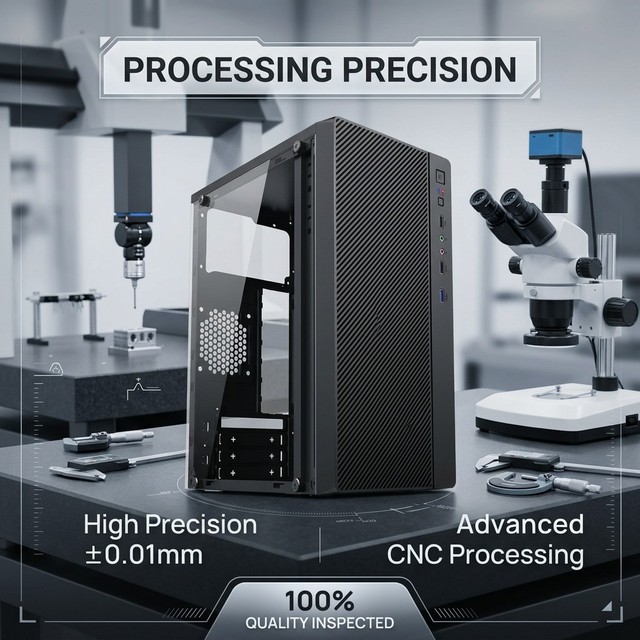 Office Computer Pc case with Left and Front Acrylic Plate Mini case Sheet Metal Supplier China Metal Enclosure