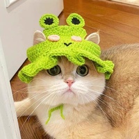 Gorros de Lana Tejidos para Mascotas, Perros y Gatos, con Diseño de Dibujos Animados, Accesorios y Disfraces Hechos a Mano para Todas las Estaciones