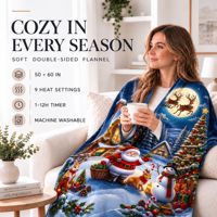 Couverture en flanelle polaire super douce et chaude pour Noël, cadeau du Père Noël, pour lit, canapé, décoration intérieure, vente en gros OEM, personnalisable