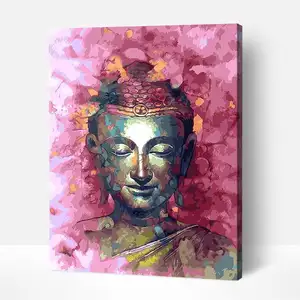 불교 그림 부처님 DIY 그림 숫자로 Handpainted 유화 홈 벽 장식 삽화 페인트 번호 40x50cm