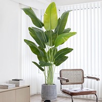 Künstliche Dekorative Pflanzen Großer Tropischer Bananenblattbaum für Außenbereich Garten Hochzeit Party Erntedankfest Dekoration