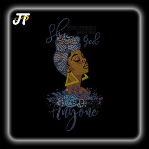 カスタムラインストーン転送カスタムラインストーンアフリカインドスタイルヒートプレス鉄転送パッチラインストーン転送 - Product Image 3