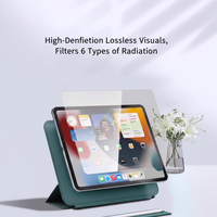 Protection d'écran en verre trempé anti-lumière bleue pour iPad Pro 13 pouces, iPad Air 6/7/8, iPad Mini, protection des yeux, film à couverture complète