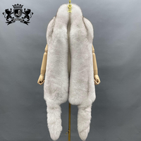 Écharpe et châle élégants pour femmes vente en gros écharpe d'hiver en fourrure de renard de luxe col moelleux longue queue enveloppante chaude et épaisse étole en fourrure Cape