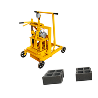 Machine manuelle de fabrication de briques à échelle réduite QMR2-45 avec type de bloc de béton creux