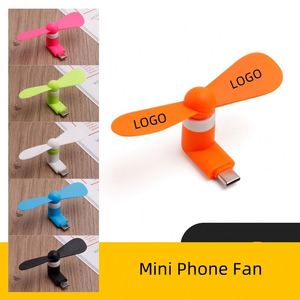 Ventilador Portátil para Teléfono Móvil de Fábrica, Personalizado 2 en 1, 3 en 1, Mini Ventilador USB para iPhone y Android Tipo-C con Logotipo Personalizado - Product Image 4