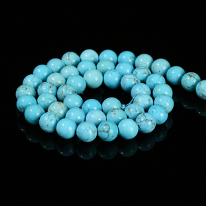 Hạt đá quý tự nhiên màu xanh lam xanh lá cây kiểu Picasso Tubetian Arizona Châu Phi, hình tròn, không gắn, của JD GEMS, dùng làm đồ trang sức - Product Image 6