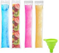 Emballage en gros personnalisé sans BPA, écologique, étanche et transparent pour crème glacée congelée, sachets en plastique refermables pour bâtonnets glacés et aliments