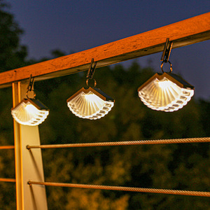 Lámpara Solar con Clip en Forma de Abanico, Impermeable, para Jardín, Exterior, Portátil, LED, para Camping, Linterna Colgante - Product Image 4