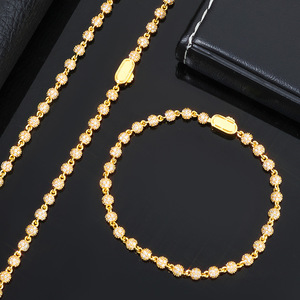 Pulsera de Cadena de Cuentas Redondas de 4mm Estilo Hip Hop para Hombre, Joyería de Moda con Zirconia, Accesorios Personalizables, Collar Lijing de Moda Tanjing - Product Image 2