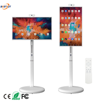 Moniteur portable intelligent 4K UHD à écran tactile sur pied avec batterie, caméra et fonction de mise en miroir sans fil