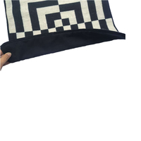 Taie d'oreiller géométrique 14 "* 14" Op Art Illusion d'optique Carré Tapisserie décorative Lavable Caractéristique Comme coussins