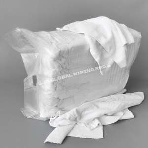 Chiffons en coton blanc lavé de qualité supérieure, boîte de 10 lb, 100 % coton, chiffons en tissu éponge blanc de qualité supérieure pour le nettoyage d'équipements - Product Image 1