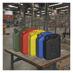 Bidón de Combustible Metálico Auténtico de <span class=keywords><strong>2.5</strong></span> <span class=keywords><strong>Galones</strong></span>/5 Litros, Tanque de Gasolina de Acero, Bidón de Almacenamiento de Gasolina y Diésel - Product Image 2