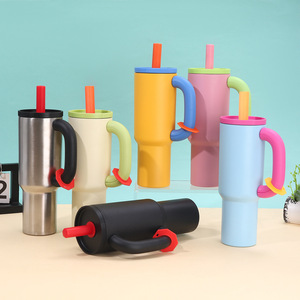 40oz Leak Proof Stainless Steel Tumbler Vacuum Insulated Water <b>Bottle</b> With Handle Lid Travel Tumbler With <b>Straw</b> - Product Image 1