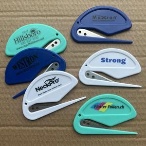 ホットセールプロモ文房具ギフトカスタムプラスチックボックスカッター封筒ナイフミニレターオープナー - Product Image 3