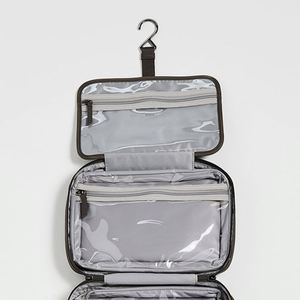 กระเป๋าเครื่องสำอางไนลอนขนาดใหญ่แบบพกพา กันน้ำ เป็นมิตรกับสิ่งแวดล้อม พร้อมซิปสำหรับจัดเก็บเครื่องสำอาง รีไซเคิลได้ - Product Image 3