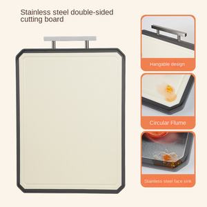 Tabla de Cortar para Cocina, de Acero Inoxidable, Doble Cara, con Protector de Esquinas Antideslizante de Titanio, Venta al Por Mayor - Product Image 2