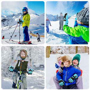 Çocuklar Polyester snowboard eldiven su geçirmez ve nefes sıcak kış eldiven açık hava etkinliği için soğuk hava için - Product Image 3