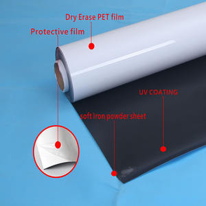Feuilles de tableau blanc magnétique effaçables à sec non adhésives avec film en fer doux et PET, grand rouleau pour murs - Product Image 3