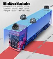SPY usine sauvegarde caméra de recul caméra latérale 10.36 pouces moniteur écran tactile AHD DVR camion Bus voiture caméra