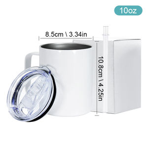 12oz Stainless Steel Sublimation Straight Wine <b>Tumbler</b> <b>with</b> 6-12 Hours Thermal Insulation & <b>Straw</b> for Back to School & Party Use - Product Image 3