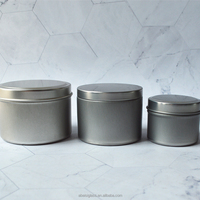 Couleur unie Coloré Voyage Mat Rose Or Noir 4 Oz 6 Oz 10 Oz 12 Oz 16 Oz Aluminium Cire De Soja Bougie Pots En Étain Pour Bougie