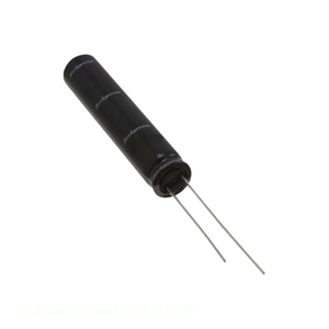 ตัวแทนจำหน่ายอย่างเป็นทางการ ตัวเก็บประจุแบบ Through Hole 390 uF CAP ALUM 390UF 20% 35V RADIAL TH 35TXW390MEFC6.3X50 - Product Image 1