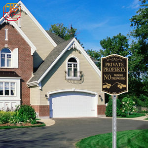 Letrero de Propiedad Privada Grande, Prohibido Estacionar, 12 x 18 Pulgadas, Los Infractores Serán Remolcados, Letrero de Jardín, Letreros de Metal de Aluminio Reflectantes Resistentes al Óxido - Product Image 1