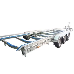 Remorques pour bateaux et embarcations aquatiques Hyroad, galvanisées à chaud, argentées, Tri Alex, <span class=keywords><strong>remorque</strong></span> pour <span class=keywords><strong>jet</strong></span> <span class=keywords><strong>ski</strong></span>, hydraulique, trois essieux, capacité de charge de <span class=keywords><strong>3</strong></span> tonnes - Product Image 1