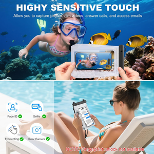 Custodia Impermeabile Grande in PVC per <span class=keywords><strong>iPhone</strong></span> / Design Galleggiante per Spiaggia/Kayak con Protezione IPX8 - Product Image 3