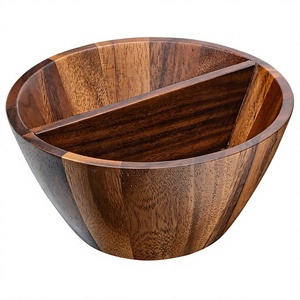 Tazón Ondulado de Acacia Pulida Estilo Vintage, Precio al por Mayor, para Servir Frutas y Ensaladas en Fiestas, Artesanía Natural, Ecológico para el Hogar - Product Image 3