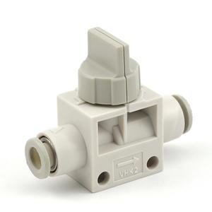 Válvula de Control Neumática Manual de Dos Vías VHK2, Conexión Rápida, Accionamiento Manual, para Gas, Personalizable OEM-VHK2-04F/06F/08F/10F/12F - Product Image 1