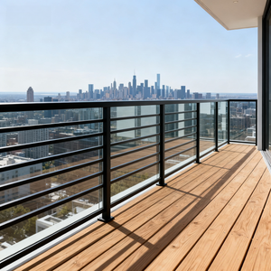 Verified Factory Simple <strong>Design</strong> Steel <strong>Balcony</strong> Fence <strong>Railing</strong> Safety Fence Panels Stair <strong>Railing</strong> Wrought Iron Gate Door - Product Image 6