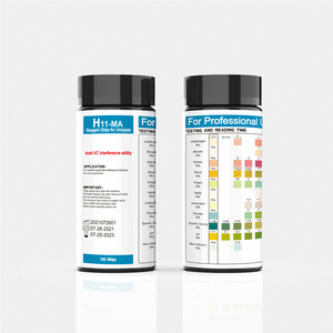 Bandelettes de test <span class=keywords><strong>urinaire</strong></span> CE/ISO pour diagnostic médical, analyse de routine, <span class=keywords><strong>11</strong></span> <span class=keywords><strong>paramètres</strong></span>, classe II, modèle URS-11MA - Product Image 1