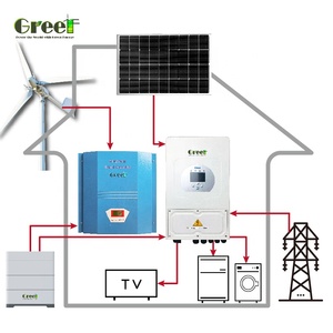 Sistema de Energía Eólica de 5kW Conectado a la Red, Pequeño Sistema Híbrido Solar para Uso Doméstico - Product Image 1