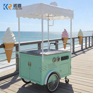 Tricycle alimentaire mobile en acier inoxydable OEM, nouveau design, pour extérieur, rue, hôtel, chariot à glaces - Product Image 2