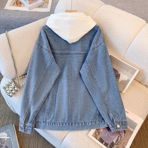 เสื้อแจ็คเก็ตยีนส์มีฮู้ดแบบสองในหนึ่งเดียว 2025 รุ่นใหม่ ทรงหลวม สไตล์เรโทร ใช้งานได้หลากหลาย |   ปรับแต่งการซัก ลวดลาย และสีได้ - Product Image 4