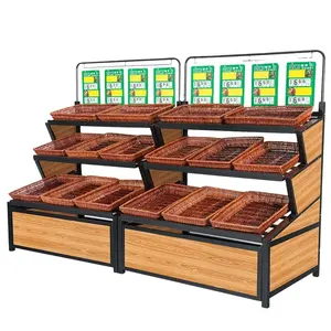 Benutzerdefinierte Gemüse und Obst Display Rack Regal Display für Shop