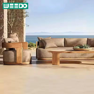 Không thấm nước & sunproof Gỗ Tếch và mây <span class=keywords><strong>sofa</strong></span> ngoài trời thiết lập-Lý tưởng cho các khu vườn, biệt thự, terraces & hành lang, được thực hiện trong Phật Sơn - Product Image 1